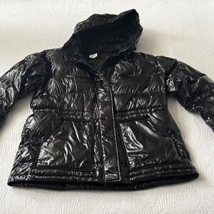 GAP Shiny Black Puffer Jacket